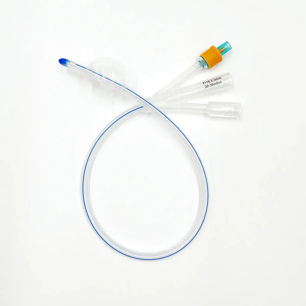 3-Way Silicone Foley Catheter for Bladder Irrigation, 100% Silicone, Sterile Single Use