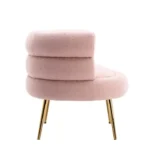 Modern Accent Chair, Leisure Sofa With Golden Feet - Image 2