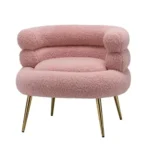 Modern Accent Chair, Leisure Sofa With Golden Feet