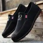 Men's Fashion Canvas Loafers Men's Business Shoes Casual Shoes - Black