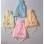 New Born 4 In 1 Baby Cap With Rope