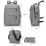 Mateamoda 3 PCS Men Bags Backpacks School Bags Laptop Bags Satchel - Image 2