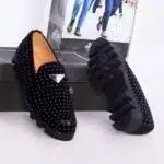 NEW ROUND STONE LUXURY CORPORATE AND WEDDING SHOES FOR MEN BLACK - Image 2