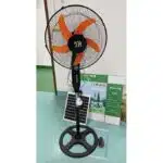 Solar Compatible 16" Rechargeable Standing Fan-C188-Black&Orange - Image 2