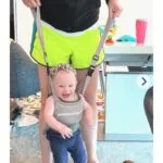 UpSpring Baby Walking Wings Learn To Walk Assistant, Gray, Handheld Baby Walker Harness For Babies And Toddlers - Image 2