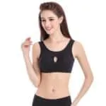 Cotton Anti-Sag Gathering Adjustment Sports Bra - Image 2