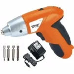 Mini Cordless Screwdriver With 4 Pieces Bits Pistol Grip Drill