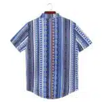 Berrykey Men's Hawaiian Ink Print Bottom-Down Beach Short Sleeve T-Shirt Casual Tops - Image 4