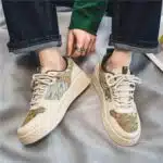 ALagzi New Young Fashion Trendy Board Shoes - Beige - Image 5