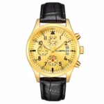 Chronograph Leather Wristwatch