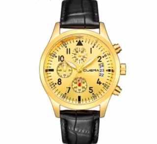 Chronograph Leather Wristwatch 7929873