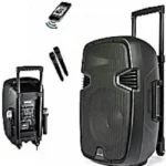 8'' Public Address System With Bluetooth, MicroSD, USB, FM Functions And Two Wireless Microphone