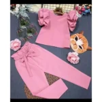 2pcs Top And Trouser For Girl, Baby Girl Pant Trouser