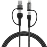 POOLEE Power Flex 4 In 1 Super Fast Data And Charging Cable (for Charging I Phone ,samsung ,itel, Oppo, Tecno ,infinix, Poco Etc)
