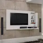 TV Console Floating Wall Shelve For 42 Inches TV- White