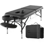 Professional Massage Table Portable 3 Folding Lightweight Facial Salon Spa Tattoo Bed Height Adjustable