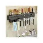 Wall Mounted Knife Cutlery Holder Rack With Hooks G