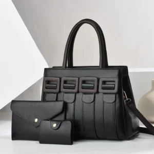 3Set Ladies Trendy Deluxe Shoulder Leather Handbag