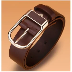 Brown Simple Fashion Men Leather Belt