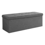 LASA 110cm Storage Ottoman Padded Foldable Bench With Lid