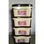 4 Steps/Drawers Plastic Baby Wardrobe