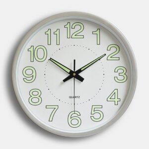 Modern 12 Inch Circular Night Glow Luminous Wall Clock