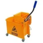 Mobile Mop Bucket With Wringer & Wheels- Yellow