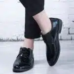 Cooperate Business Men's Leather Luxury Wedding Office Formal Shoes - Black