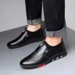 Men Leather Shoes Strap Breathable Non-slip Casual Loafers