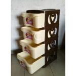 4 Steps/Drawers Plastic Baby Wardrobe - Image 2