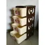 4 Steps/Drawers Plastic Baby Wardrobe - Image 2