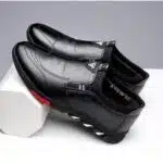Men Leather Shoes Strap Breathable Non-slip Casual Loafers - Image 5