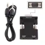 HDMI Female To VGA Male Converter With Audio Output Adapter For Projector, Monitor, TV Sets(Black) - Image 2