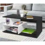 Black White Center Table-Coffee Table Home Furniture