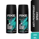 Axe Twin Pack Apollo Sage & Cedarwood Scent 48Hrs Deodorant 150ml