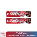 Closeup Anti-Bacterial Zinc Triple Fresh Formula Toothpaste Twin Pack 130g