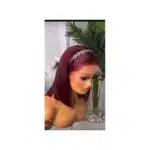 Glueless T Frontal Burgundy Soft And Slky Bob Wig