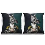 2Pcs Creative Animal Cotton And Linen Pillowcase Covers