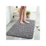 TIMBUTUS Bathroom Toilet Absorbent Bath Mat -Non-slip,Gray