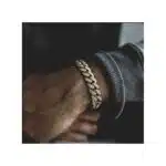 Berrykey Iced Cuban Link Chain Couple Men's - Gold - Image 2