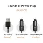 360-Degree Rotating Adjustable Car Three-Head Fan, Style:12V - Image 2