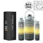 3 In 1 Motivational Water Bottle With Time Marker - Image 2