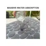 TIMBUTUS Bathroom Toilet Absorbent Bath Mat -Non-slip,Gray - Image 3