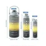 3 In 1 Motivational Water Bottle With Time Marker - Image 3