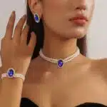 Crystal Accessories Set (Necklace + Earrings + Bracelet)