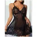 Sexy Lingerie Women Lace Mesh Babydoll Strap Sleepwear