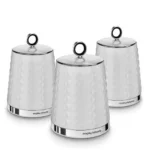 Morphy Richards 3-Piece White Storage Canisters – 1.3L