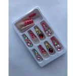 Rhinestone Ruby Press-on Nails -24pcs - Image 2