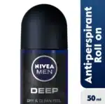 Nivea Deep Antiperspirant Roll-on For Men - 72h - 50ml - Pack Of 2