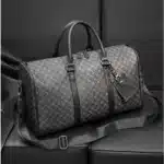 Multipurpose Leather Duffel Bag - Business Trip - Black Bag - Image 3